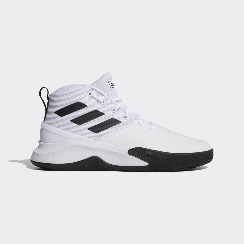 Adidas Men's Own The Game Wide Basketball Shoes White/Black Ireland EH2587